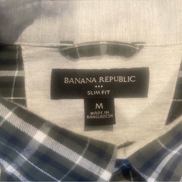 👔 2 FOR $20 👔 Banana Republic Green Men’s Dress Shirt - Slim Fit - Picture 6 of 9